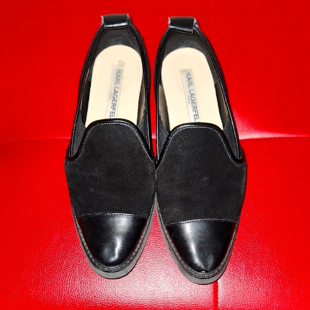 Karl Lagerfeld Black Elegant Loafers